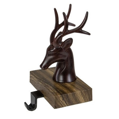  Northlight 7.5" Brown Marbled Buck Deer Head Christmas Stocking Holder