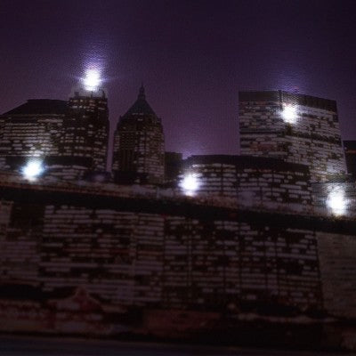  Northlight LED Lighted Famous New York City Brooklyn Bridge Skyline Canvas Wall Art 15.75" X 39.25"