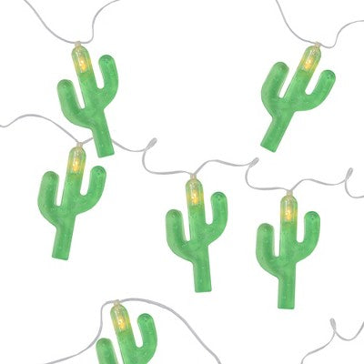  Northlight LED Cactus Indoor Outdoor Patio String Light Set - 4.5' Clear Wire - 10ct