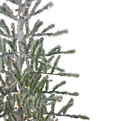  Northlight 5' Prelit Artificial Christmas Tree Flocked Alpine Twig - Warm White Lights
