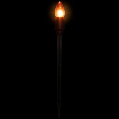  Northlight C9 Halloween Pathway Markers - Orange - 8.75' Black Wire - Set Of 10