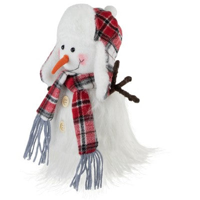  Northlight Snowman In Plaid Trapper Hat And Scarf Christmas Decoration - 10.25"