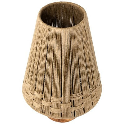  Northlight Iron And Jute Table Lamp With Wooden Base - 14.75" - Beige
