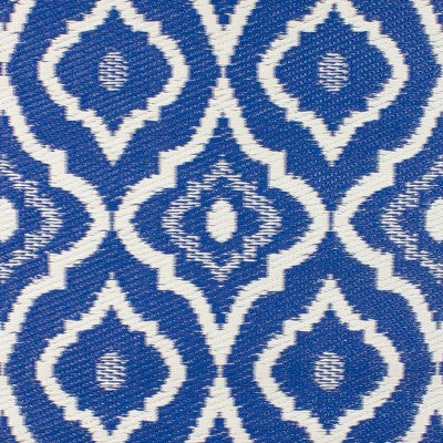  Northlight 4' X 6' Blue And White Geometric Rectangular Outdoor Area Rug