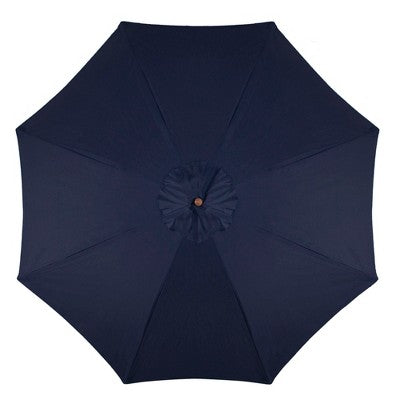  Northlight 9ft Outdoor Patio Market Umbrella With Wooden Pole, Navy Blue