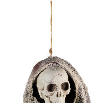  Northlight 36" Prelit Touch Activated Death Reaper Hanging Halloween Decoration - White/Gray