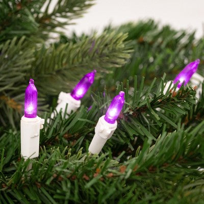  Northlight 50ct LED Mini String Lights Purple - 16.25' White Wire