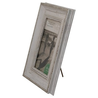  Northlight 4" X 6" Weathered Finish Photo Picture Frame - White