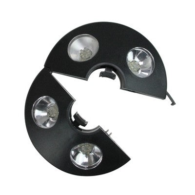  Northlight 8" Black 4-Panel Patio Umbrella Light With 20 LED's