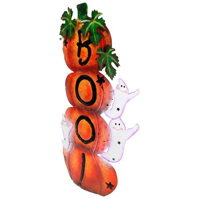  Northlight Stacked Pumpkins "Boo" Halloween Decoration - 33"