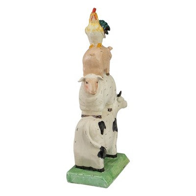  Northlight 11.5" Stacked Polyresin Farm Animals Outdoor Garden Statue