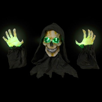  Northlight 8" LED Lighted Grim Reaper With Sound Outdoor Halloween Decoration