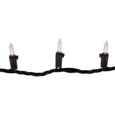  Northlight Mini Incandescent Christmas Lights - Clear - 20.25' Black Wire - 100ct