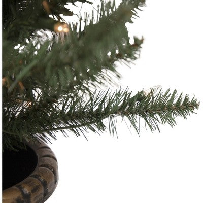  Northlight 2ct Prelit Artificial Christmas Tree Potted Porch Pine Topiary - Clear Lights