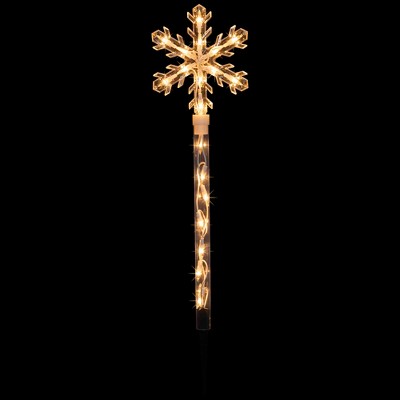  Northlight Lighted Snowflakes Christmas Outdoor Pathway Markers - 27" - Set Of 4