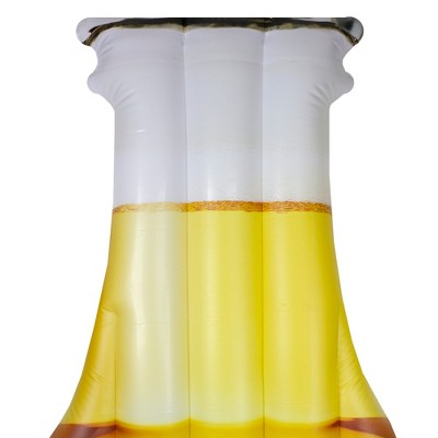  Northlight 86" Corona Yellow And Blue Inflatable Beer Bottle Pool Float