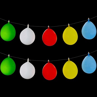  Northlight LED Inflatable Balloon Patio Light Set - Multi-Color - 10' Clear Wire - 10ct