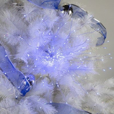  Northlight 20" LED Lighted Firework Silver Branch Christmas Decoration - Blue Lights