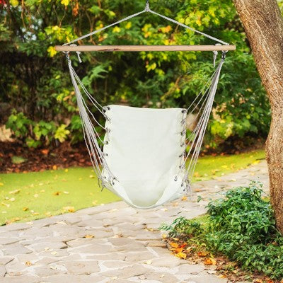  Northlight Hammock Chair With Wooden Bar - 37.25" X 33" - Cream