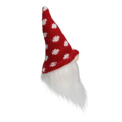  Northlight Santa Gnome With Polka Dot Hat Christmas Decoration - 5" - Red And White