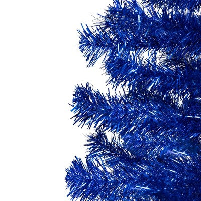  Northlight Artificial Tinsel Christmas Tree - 3' - Blue - Unlit