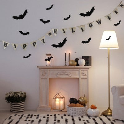  Northlight 18.75" Beige Battery Operated LED Lighted Burlap Happy Halloween Banner