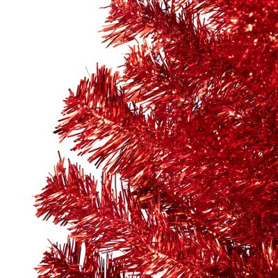  Northlight Artificial Tinsel Christmas Tree - 3' - Red - Unlit