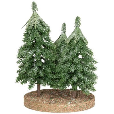  Northlight Icy Downswept Pine Trio Of Trees Christmas Decoration - 8" - Unlit