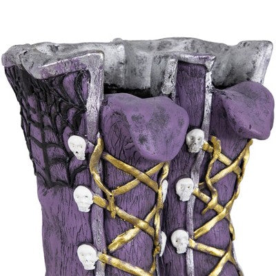  Northlight Ceramic Witch's Boots Halloween Decoration - 15" - Purple