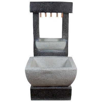  Northlight 26" LED Lighted Rainfall Outdoor Water Fountain With Planter