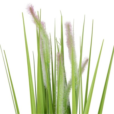  Northlight 24" Artificial Green Onion Grass Plant In Tin Pot