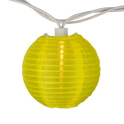  Northlight Round Lantern Indoor Outdoor Patio String Light Set - 7.25' White Wire - 10ct