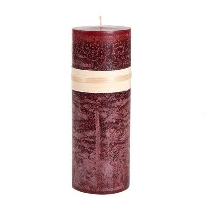  Northlight 9" Wine Red Traditional Cylindrical Outdoor Pillar Candle