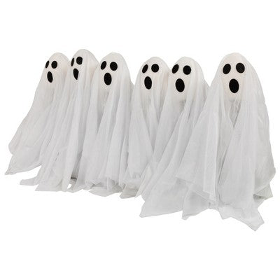  Northlight LED Lighted Ghost Halloween Outdoor Pathway Markers - 30" - Set Of 6
