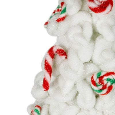  Northlight Plush Tree With Peppermint And Candy Canes Christmas Decoration - 16.5"