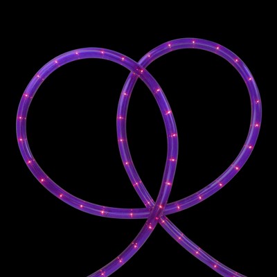  Northlight Flexible Outdoor Incandescent Christmas Rope Lights - Purple - 18' Clear Wire