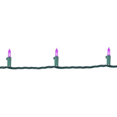  Northlight 50ct Purple LED Mini Christmas Lights, 16.25ft Green Wire