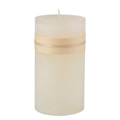  Northlight 6" Ivory Traditional Cylindrical Pillar Candle