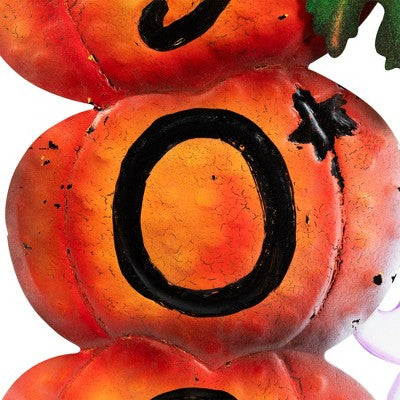  Northlight Stacked Pumpkins "Boo" Halloween Decoration - 33"