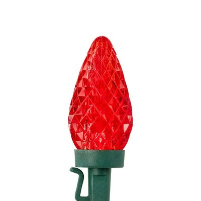  Northlight Patriotic LED C9 Faceted Christmas Lights - Red, White And Blue - 66' Green Wire - 100ct