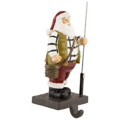  Northlight 8.5" Rustic Fisherman Santa Christmas Stocking Holder