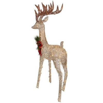  Northlight 48" Pre-Lit LED Champagne Deer Outdoor Christmas Decoration