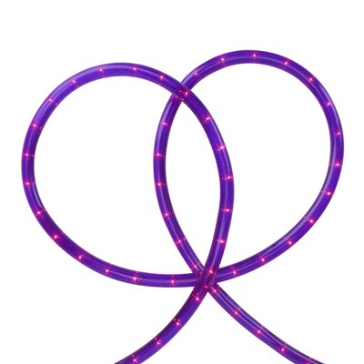  Northlight Flexible Outdoor Incandescent Christmas Rope Lights - Purple - 18' Clear Wire