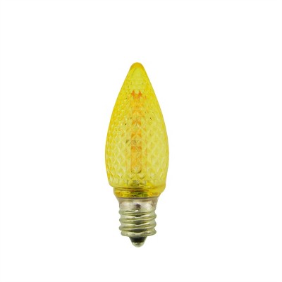  Northlight Pack Of 4 Faceted Transparent Amber LED C7 Christmas Replacement Bulbs