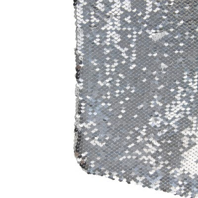  Northlight 19" White And Silver Sequin Christmas Stocking With White Faux Fur Cuff