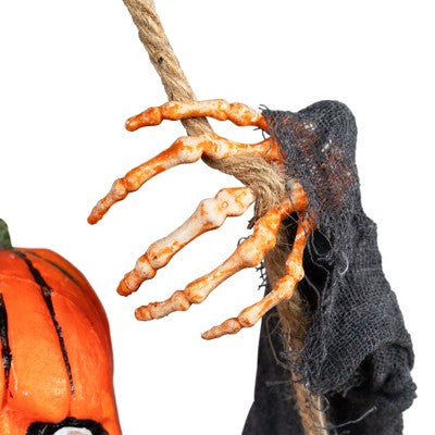  Northlight Animated Swinging Pumpkin Man Halloween Decoration - 30"