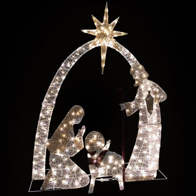  Northlight 41" LED Lighted Holy Family Nativity Scene Outdoor Christmas Decoration