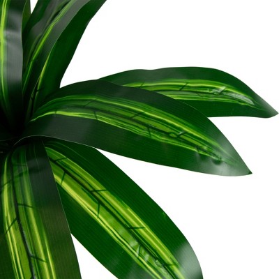  Northlight 27" Artificial Dracaena Plant In Square Rattan Pattern Ceramic Pot