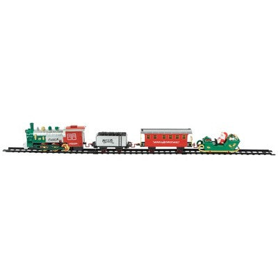  Northlight 16 Pc Silver And Red Battery Operated Lighted And Animated Christmas Holiday Train Set With Sound
