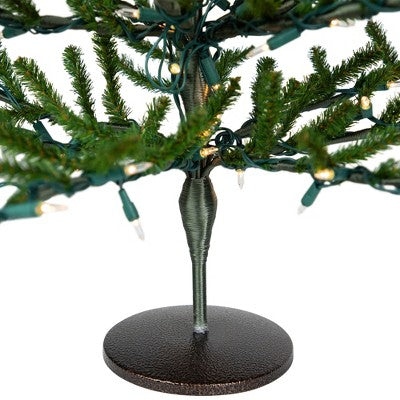  Northlight Alpine Coral Artificial Christmas Tree With Metal Base - 3' - Clear Lights